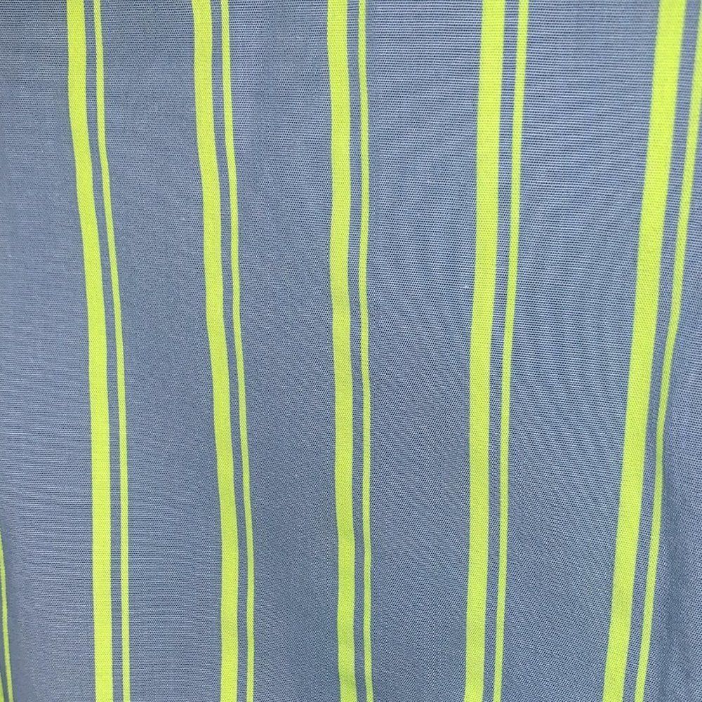 The Shirt by Rochelle Behrens The Icon Shirt in Blue & Lime Green Stripe Size S - Picture 8 of 12